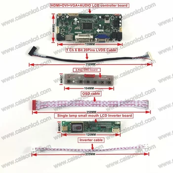 NT68676 LCD radič rada podpora DVI+VGA+ZVUKOVÝ pre 10.4 palcov 800*600 LB104S01-TL01 /2 LCD panel