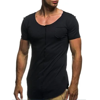 Letné nové pánske T-shirts farbou slim trend bežné krátke rukávy módne Y3AD116