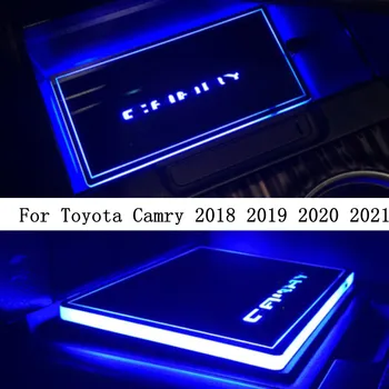 LED Lampa Vody Držiak Pad Nálepky Akryl Okolitého Svetla Úložný Box Mat Dekorácie Príslušenstvo Toyota Camry 2018-2021