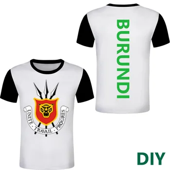 Burundi Zadarmo Vlastné Mužov Šport Burundai tshirts DIY Znak T-Shirts Prispôsobiť BI Krajina Meno Počet Logo francúzske tričko