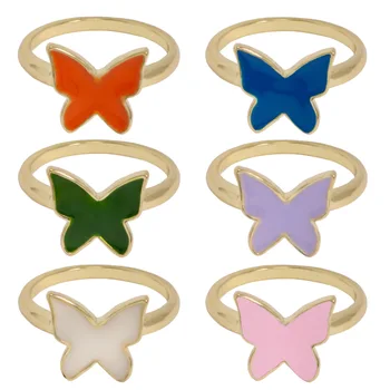 Nové Farebné Akrylové Had Ošípaných Motýľ Prsteň Súpravy Roztomilý Estetické Stohovateľné Priateľstvo Prst Šperky, Darčeky pre Ženy, Dospievajúce Dievčatá