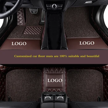 vlastné hodváb kruhu vrstva Logo auta podlahové rohože pre Volvo XC60 2009-2012 2013 2014-2016 2017 2018 auto styling koberec