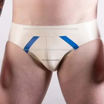 latex bodysui Gumy Jocks nohavičky štýl prednej farba Polovice Modré Pruhy, veľkosť 30