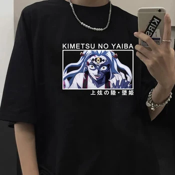 Anime Kimetsu Č Yaiba Démon Vrah T Shirt Daki Manga Graphic Tee Tričko Harajuku Hip Hop Streetwear Unisex