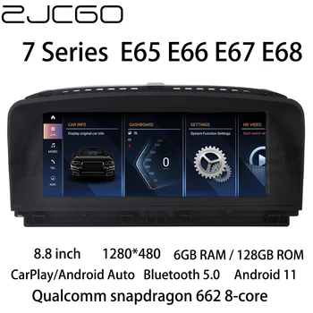 ZJCGO Auto Multimediálny Prehrávač Stereo GPS Rádio Navigačné koliesko NAVI 8.8 Android 11 CCC CIC pre BMW 7 Series E65 E66 E67 E68 2001~2008