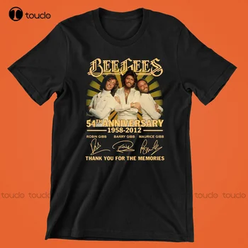 Nové 54Th Roka Bee Gees 1958-2012 Ďakujem Mem Spomienky Black Muži Tričko Unisex