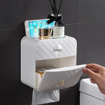 Wc Tkaniva Box Dierovanie-Free Roll Paper Prípade Toaletný Papier Prípade Nepremokavé Toaletný Papier Rack