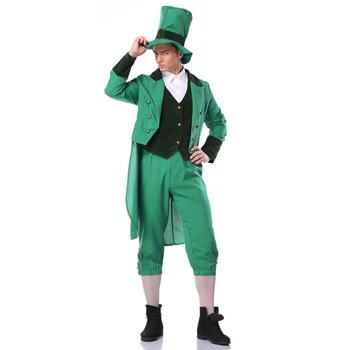 Írsko Írsky Škriatok Rodinná Skupina Leprechaun Kostým Nápad St Patrick ' s Day Elf Oblečenie Fantázie Obleky Pre Človeka