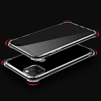 Silikónové Mäkké Telefón Prípade Airbag pre Iphone 7 8 X Xs Xr 11 voči Poškriabaniu a Drop-dôkaz Telefón Prípade Anti-odtlačkov prstov
