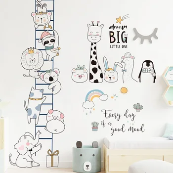 Zviera Samolepky na Stenu detskej Izby, Spálne, Nástenné Dekorácie, nástenné Maľby Odtlačkový Cartoon Žirafa Medveď, Slon Veľký Tapety