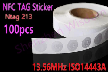 100ks NFC Tag Ntag213 ISO14443A 13.56 MHz NFC Nálepka Ntag 213 RFID štítky NFC Nálepky, Lepiace Štítky Pre Všetky NFC Telefón
