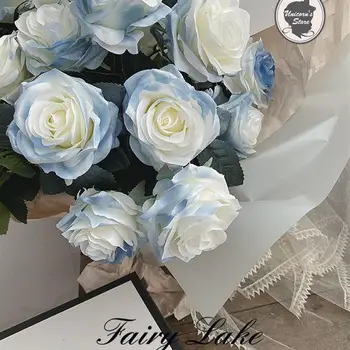 1PC Umelé Ruže Kvet Blue Simulácia Rose Domova pre Svadobné Svadobné Kytice Valentín Deň Narodeniny Sprcha Strany