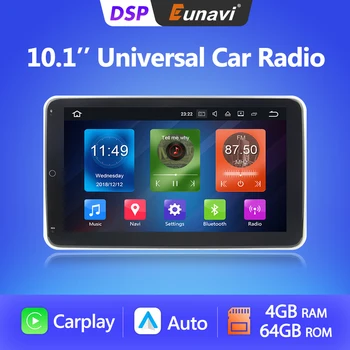 Eunavi 10.1 palcový 2din Android 10 autorádia Multimediálny Prehrávač Videa Pre Univerzálnu Auto Stereo Audio Carplay GPS 2Din Autoradio