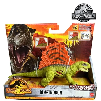 Mattel GWN15 Jurský Svetové Vojenské Dimetrodon Extrémne Poškodenie Dinosaura Obrázok/Realistický Boj Jazvy Akčné Tlačidlo Deti Darček
