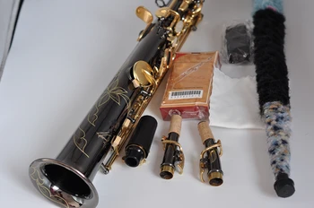 Francúzsko Soprán Saxofón Bb R54 strunový Nástroj Sax Black Nikel-Zlato saxofone saxofon Hudobné Nástroje Vysokej Kvality