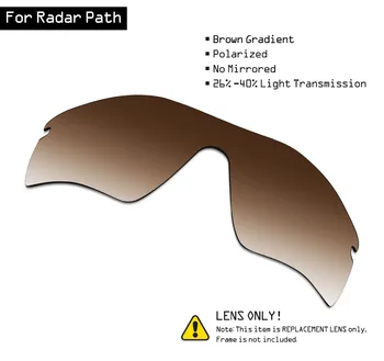 SmartVLT Polarizované slnečné Okuliare Náhradné Šošovky pre Oakley Radar Cesta - Brown Gradient Odtieň