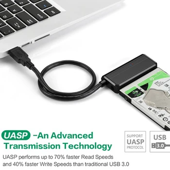 USB SATA 3 Kábel Sata Do USB 3.0 Adapter 5 Gbps Podpora 2.5/3.5 Palcový USB Adaptér