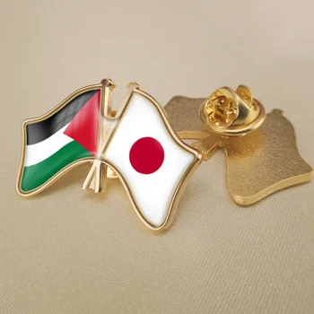 V palestíne a Japonsko Prešiel Dvakrát Priateľstvo Vlajky Preklopke Kolíky Brošňa Odznaky