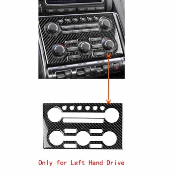 Carbon Fiber stredovej Konzoly AC Switch Panel Kryt Pre GTR GT-R R35 08-16 LHD