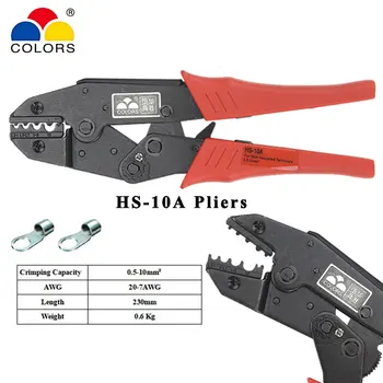HS-10A kliešte kliešte pre neizolované svorky svorka európsky štýl kapacita 0.5-10mm2 20-7AWG ručné náradie