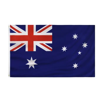 Austrália Vlajka 90x150cm Austrálskej Národnej Vlajky Polyester Živé Farby a Odtieňa Doklad s Mosadznými osadené priechodkami