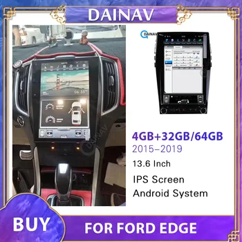 13.6 palcový HD displej, Auto Multimediálny Prehrávač Pre Ford EDGE 2015 2016 2017 2018 2019 Auto Stereo Rádio GPS Navigácie