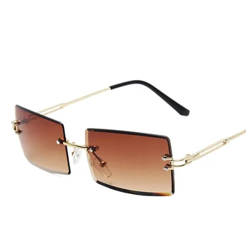 Frameless gradient farba dámske okuliare retro classic mužov a žien slnečné okuliare 2021 luxusné módne značky univerzálne okuliare UV400