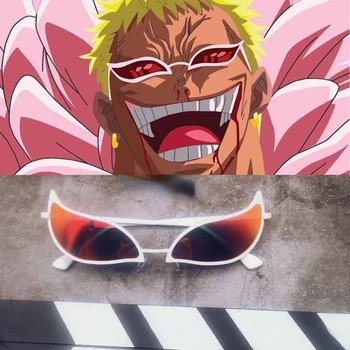 Anime JEDNO PLECE Donquixote Doflamingo Cosplay Farebné Okuliare Cat Eye slnečné Okuliare Pre Mužov aj Ženy