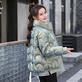 nové žien kórejský chlieb vyhovovali stojan golier bavlna čalúnená bunda malé voňavé Vietor Bunda dámske bavlnené čalúnená bunda