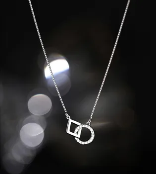 Spriahnuté Geometrické Prívesok Náhrdelník Jednoduché Temperament Náhrdelníky Pre Ženy 2022 Clavicle Reťaz Svetla Luxusné Šperky Dropship