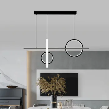 Artpad Moderný Minimalistický LED Luster Kuchyňa Obývacia Izba Ostrov Umenia, Dizajnu Pozastavenie Svietidlá Gold Black Závesné Lampy