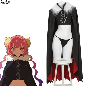 AniLV Japonské Anime Miss Kobayashi, je Drak Slúžka Iruru Jednotné Plavky, Oblečenie Cosplay Kostým Plášť Hornej Nohavice