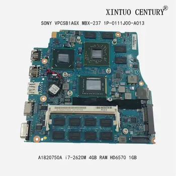 A1820750A Pre SONY VPCSB1AGX MBX-237 notebook doske 1P-0111J00-A013 W/ i7-2620M 4GB RAM 216-0810005 HM67 100% testované práca