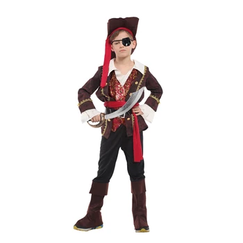cosplay kostým Pirát pre deti plášť Halloween kostým anniversaire garcon maškarný chlapec, Čo Pás guľôčka Ukazuje Klobúk