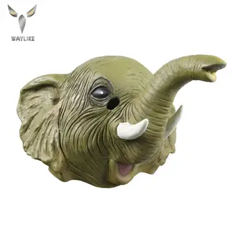 WAYLIKE Halloween Afriky Cute Elephant Masky Zvierat Plnú Hlavu, Latexové Masky Na Halloween Fáze Rekvizity Strany Maškarný