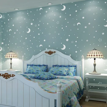 beibehang abstraktných de parede svietiace hviezdy netkaných tapeta, pozadie, spálne, detskej izby plné obchody tapety