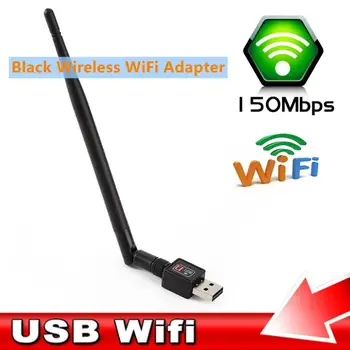 Čierna 100% Zbrusu Nový Vysoko Kvalitný Bezdrôtový WiFi Adaptér Plastové Kovové S USB Zmena XP Vista/WIN7 Linux OS X Konvertor