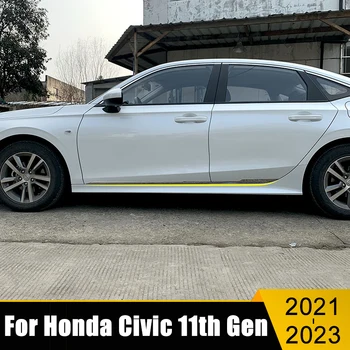 Pre Honda Civic 11. Gen 2021 2022 2023 Nehrdzavejúcej Auto Bočné Dvere Telo Čalúnenie Panel Dverí Line Tvarovanie Pásu Rám, Kryt Nálepky