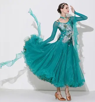 Luxusné Moderné Tanečné šaty Rakúsko Drahokamu Štandardné Etapy Výkon Súťaže Žien Sála Šplhať