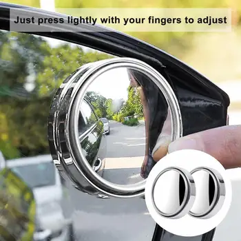 Odolné Široké Uplatnenie Jednoduchá Inštalácia 360 Stupňov Otočiť Auto Bočné zrkadlá Auto Bočné zrkadlá Dvere Auta Zrkadlá 1Pair
