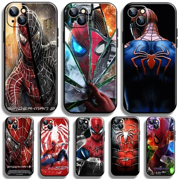 Marvel Spiderman Pre Apple iPhone 13 12 11 Pro 12 13 Mini X XR XS Max SE 5 6 6 7 8 Plus Telefón Prípade Coque Späť Carcasa