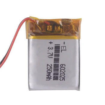 3.7 V, 250mAh 602025 Lithium Polymer Li-Po li ion Nabíjateľnú Batériu buniek Pre Mp3 MP4 MP5 GPS mobilné bluetooth