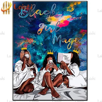 DIY foto vlastné Abstraktné doodle afro dievča diamond mozaiky diamond drahokamu výšivky maľba úplné vŕtačky námestie kolo dekor
