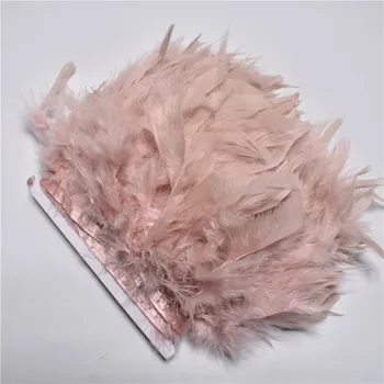 10Meter Kožené načechraný Ružový Turecko perie páse s nástrojmi trim 10-15 cm diy bažant dekor perie pre remeslá tanečník karnevalové kostýmy