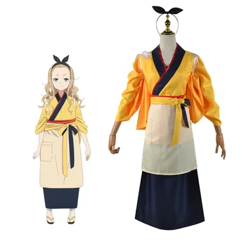 Anime Lycoris Recoil Cosplay Kostým Nishikigi Chisato Inoue Takina Cosplay Japonský Žltá Kávy Kimono Dresse Halloween Kostýmy