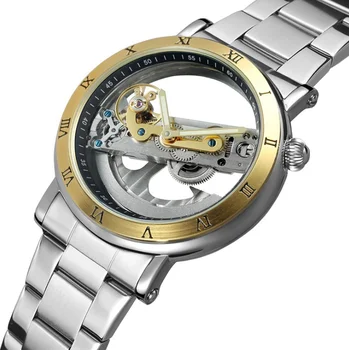 2022 Hot Predaj Forsining nepremokavé pánske módne bežné duté oka s automatickým mechanické hodinky Relogio Masculino
