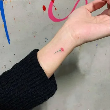 Nepremokavé Dočasné Tetovanie Nálepky Kórejský Štýl Rose Žena Zápästie Flash Tetovanie