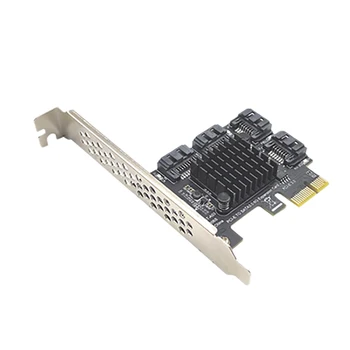PCIe na 4/8 Porty SATA 3 III 3.0 6 gb / S SSD Adaptéra PCI-e slot karty PCI Express x1 Radič Rada Rozširujúca Karta Podpora x4, x6, x8, x16