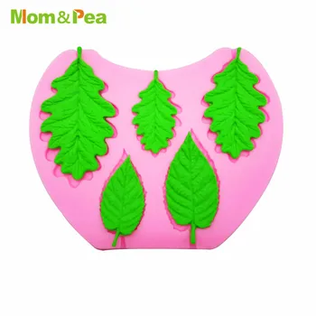 Mama&Pea MPA2100 Leaf Tvarované Stlačte Silikónové Formy Cake Decoration Fondant Tortu 3D Formy potravinársky