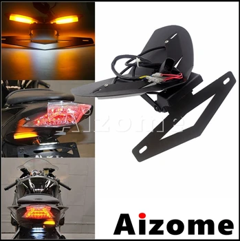 Motocykel LED Chvost Upratané smerovku Lampa Licesen Doska Svetlo Držiak Pre BMW S1000RR S1000R Zadný Blatník Kvapiek 2015-2019